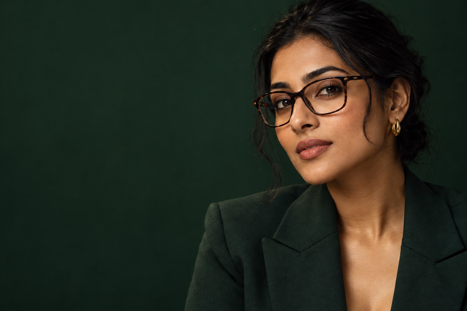 Woman wearing statement eyeglasses